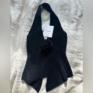 With Jean Rose top in Black